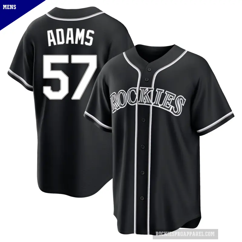 Men's No.57 Blake Adams Colorado Rockies Black Replica Fashion Out Jersey