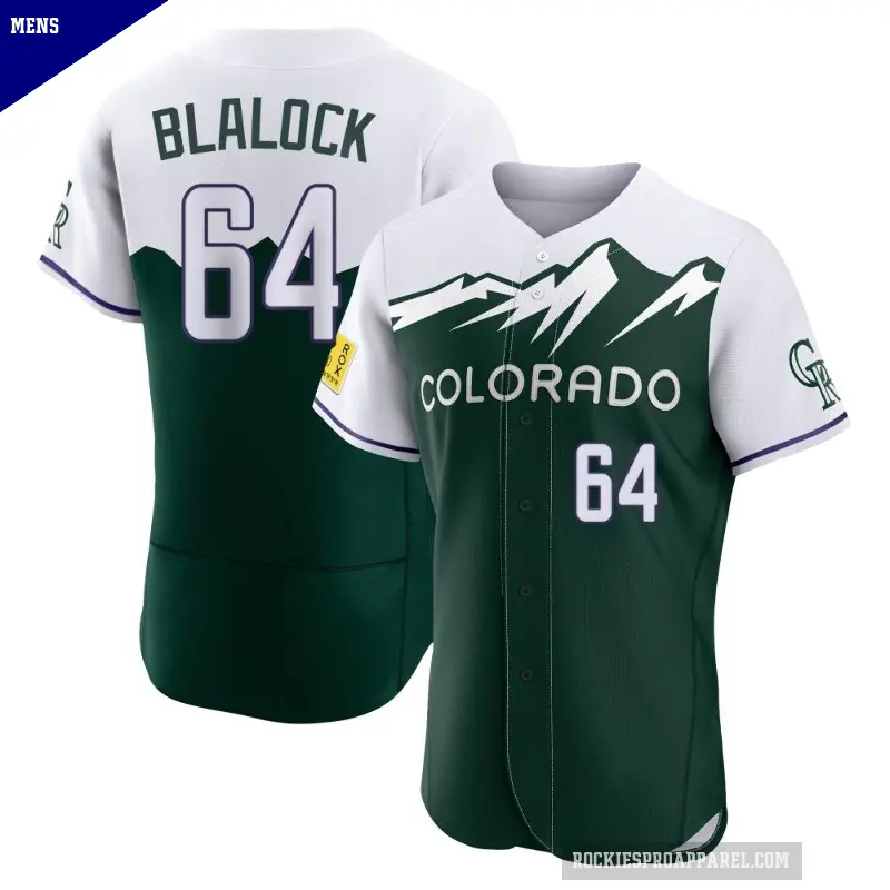 Men's No.64 Bradley Blalock Colorado Rockies Green Authentic 2022 City Connect Jersey