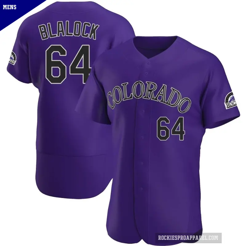 Men's No.64 Bradley Blalock Colorado Rockies Purple Authentic Alternate Jersey