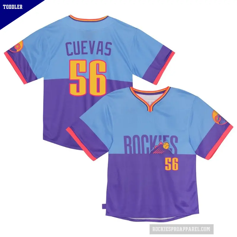 Toddler No.56 Noel Cuevas Colorado Rockies Purple/Light Limited Blue 2025 City Connect Jersey