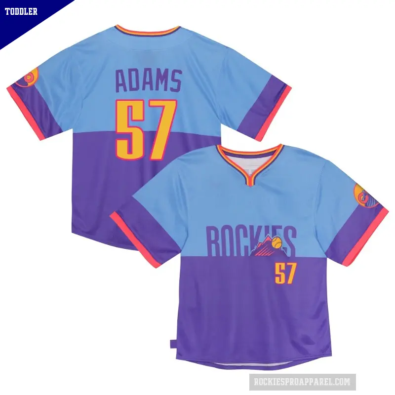 Toddler No.57 Blake Adams Colorado Rockies Purple/Light Limited Blue 2025 City Connect Jersey