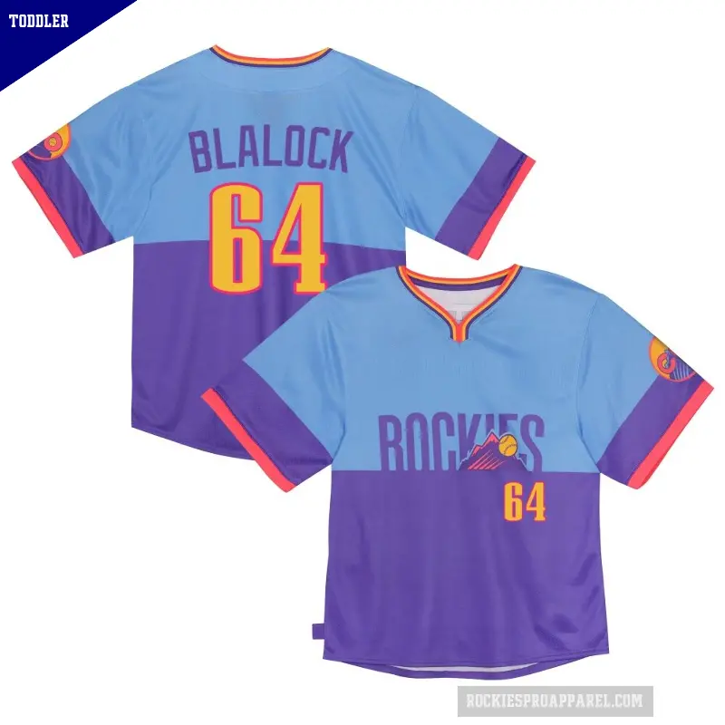 Toddler No.64 Bradley Blalock Colorado Rockies Purple/Light Limited Blue 2025 City Connect Jersey