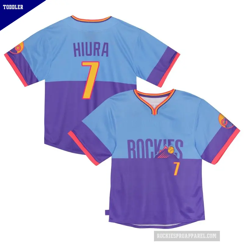 Toddler No.7 Keston Hiura Colorado Rockies Purple/Light Limited Blue 2025 City Connect Jersey