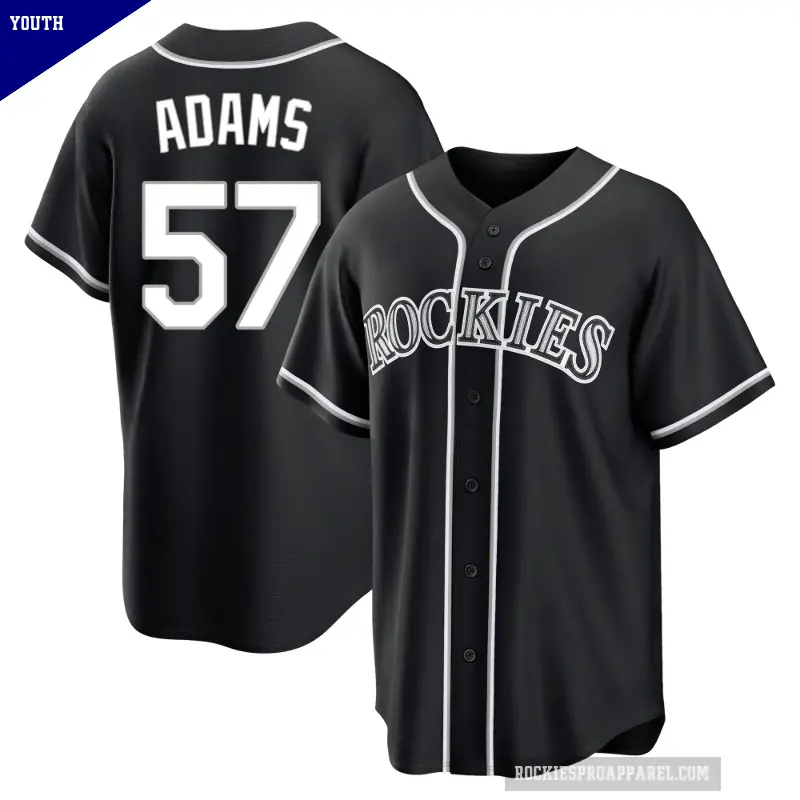Youth No.57 Blake Adams Colorado Rockies Black Replica Fashion Out Jersey